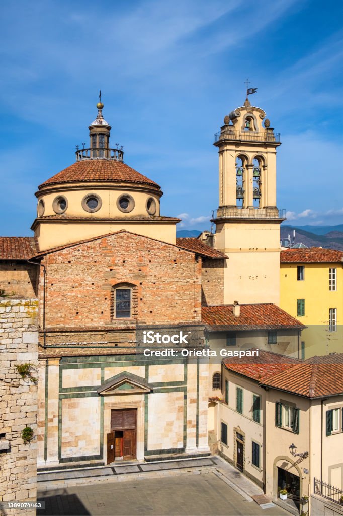 Prato, Basilica of Santa Maria delle Carceri - Tuscany Side view of the Basilica of Santa Maria delle Carceri in Prato Architecture Stock Photo