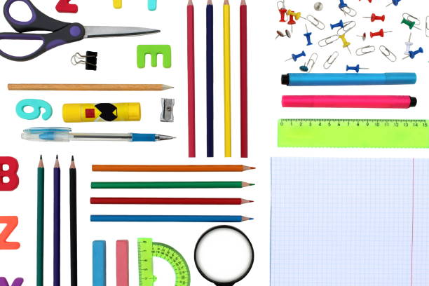 istock The student's stationery is on a white background. 1389074805