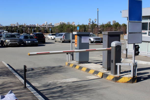 istock Barrier at a car park in an urban environment
. 1389076789