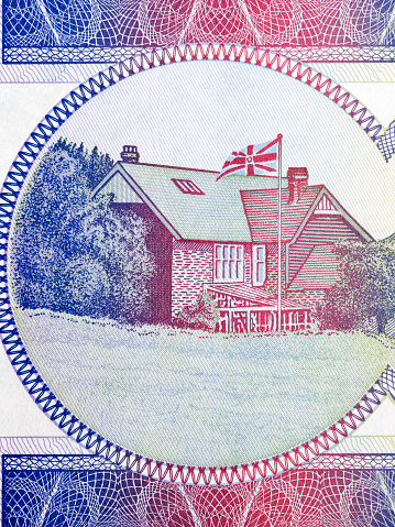 Official residence of the governor of the Falkland Islands from money - Pounds