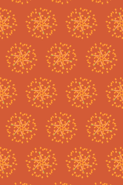 Creative photos of carrots on an orange background