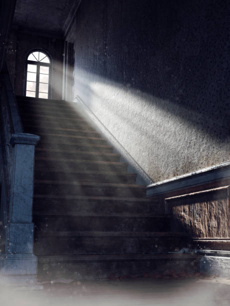 istock Dusty stairs in an old house 1389083250