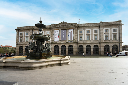 Porto, Portugal. March 2022.  the university building in the city center