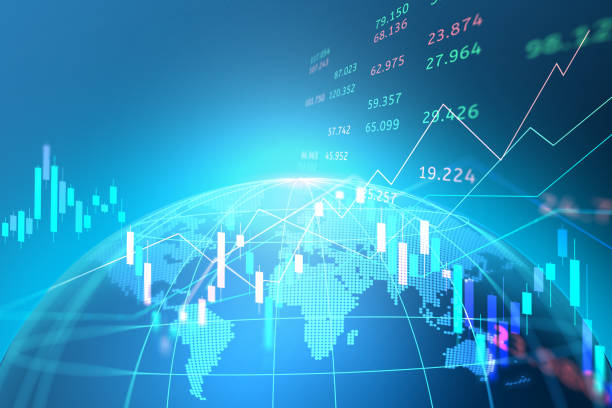 istock map world representing the global network line wire frame data business with stock market or forex trading graph concept banner on blue background 1389093480