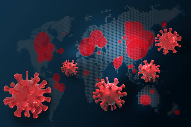 istock Coronavirus Covid-19 map report worldwide globally 3d illustration 1389093494