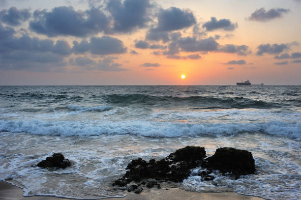 Mediterranean coast in southern Israel near the city of Ashkelon