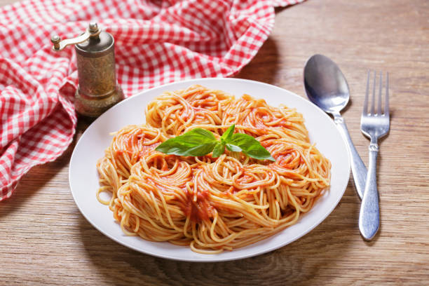 istock plate of pasta with tomato sauce 1389096635
