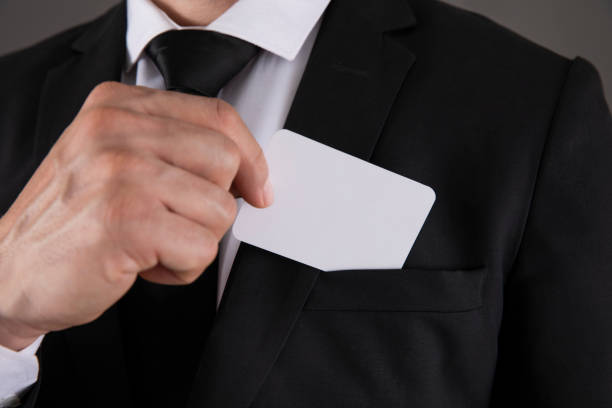 man in white shirt with tie business card copy space advertising. High quality photo