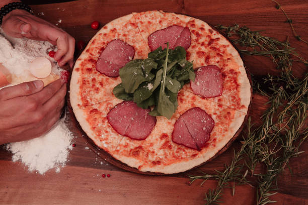 istock Delicious Mixture pizza Italian food 1389101458