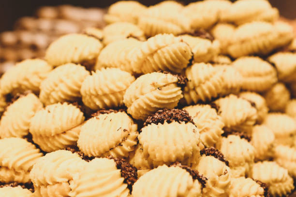 istock Assorted selection of tea biscuits and chocolate chip cookies 1389105994