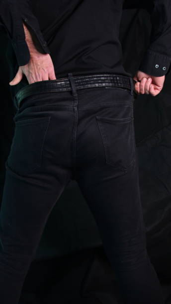 istock Street styling in black man 1389107841