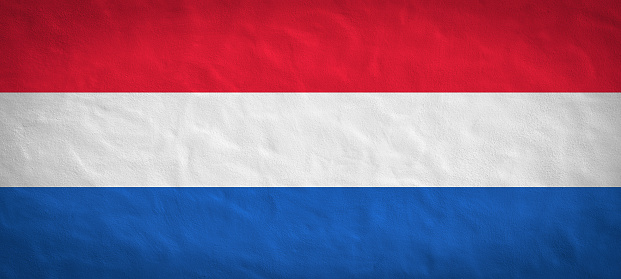 Netherlands background banner pattern template - Abstract stone concret wall texture in the colors of dutch flag