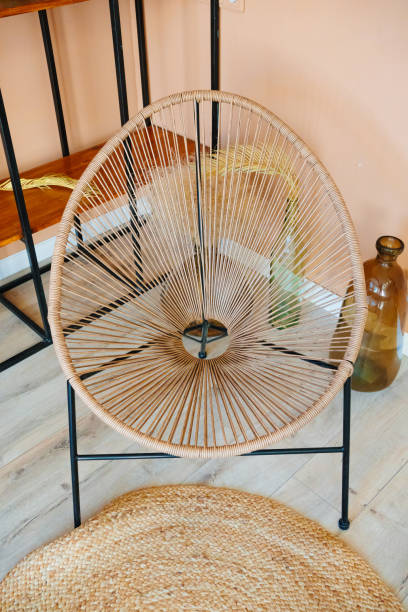 istock wicker chair in a room. decor elements made of natural materials. 1389111918