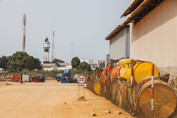 Oil & gas operations, Congo stock photo