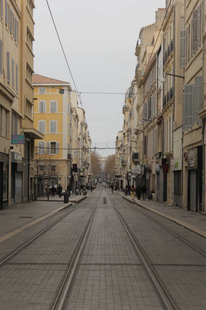 istock Street with tram roads 1389115070