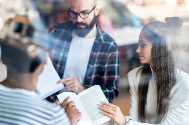 Photo of Everyday life of three book fans