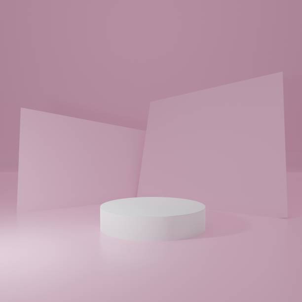 istock Product Stand in pink room ,Studio Scene For Product ,minimal design,3D rendering 1389127239