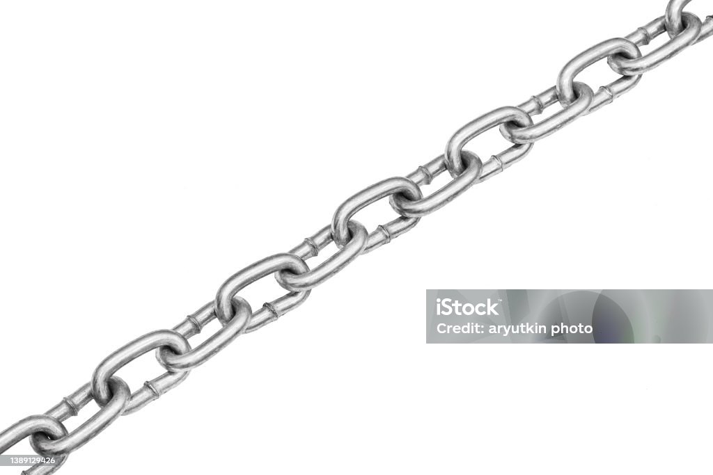 Metal Chain Isolated On White Background Metal Steel Chains For Industrial  Use Stock Photo - Download Image Now - iStock