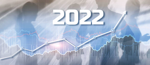 istock New year 2022 financial technology is changing business. Growth graph with return on investment idea 1389129643