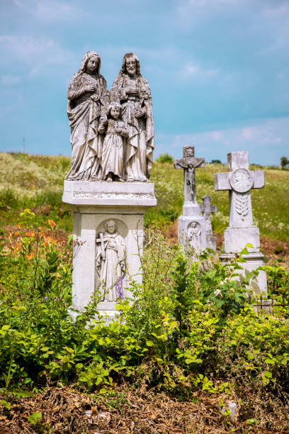 istock Ancient tombstones in an abandoned cemetery 1389135085