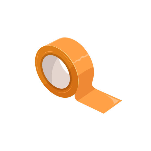 Sticky Tape Icon Flat Design. Scalable to any size. Vector Illustration EPS 10 File. cartoon of glue stick stock illustrations