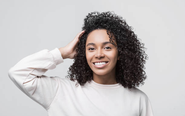 istock Young woman close-up studio portrait 1389141146