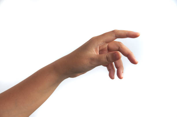 istock Women hand reaching out for help with white background. Conceptual 1389141474