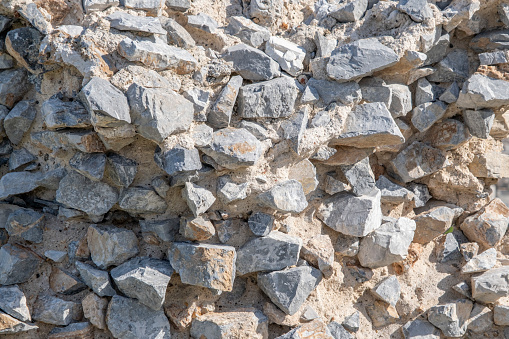 Heap of natural granite