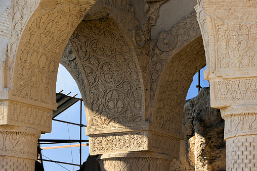 Haji Piyada Mosque - exquisitely ornamented arches, Balkh, Balkh province, Afghanistan