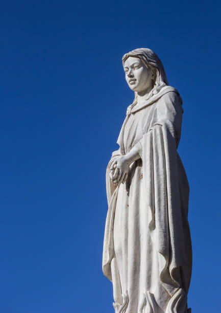 Statue of Santa Eulalia in historic city Merida Statue of Santa Eulalia in historic city Merida, Spain santa eulalia stock pictures, royalty-free photos & images