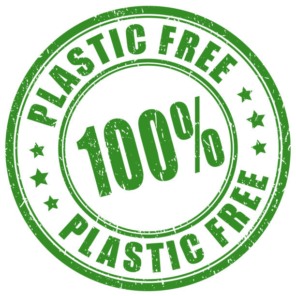 Plastic Free Vector Guarantee Stamp Stock Illustration - Download Image Now  - Plastic Free, 100 Percent, Rubber Stamp - iStock
