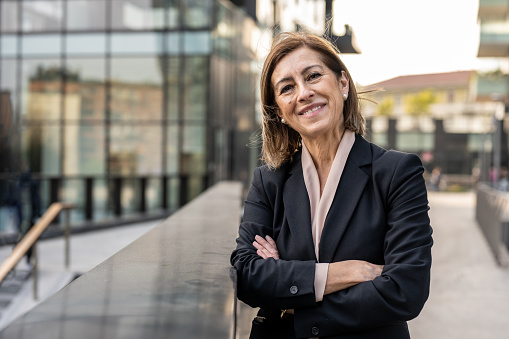 Portrait of a confident mature business woman smiling