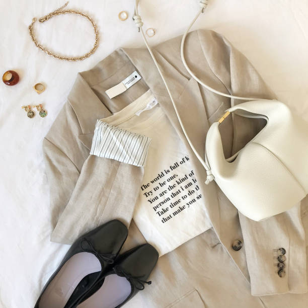 linen tailored collar jacket blazer and logo t shirt