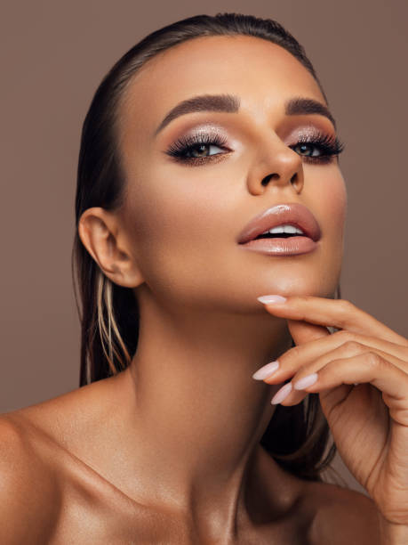 istock Beautiful emotional woman with perfect make-up 1389175810