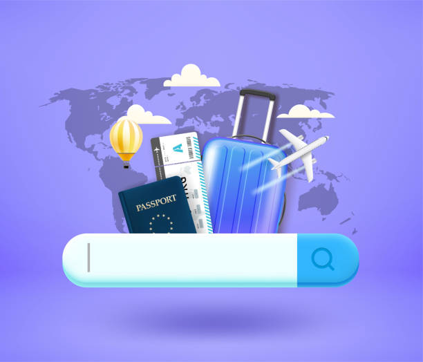 Searching for country to travel concept. 3d vector illustration Searching for country to travel concept. 3d vector illustration"r"n"r"n cash in transit vehicle stock illustrations