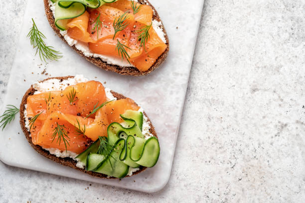 istock open sandwiches with salted salmon 1389184691