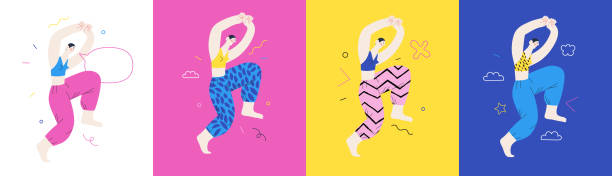 istock Happiness - happy people jumping in the air cheerfully 1389184878