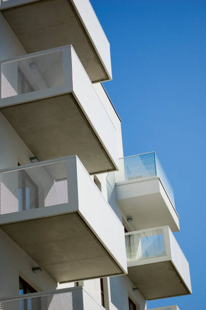istock Architectural details of modern apartment building. 1389187838