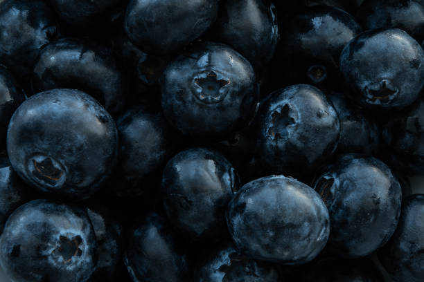 Close up of delicious blueberries