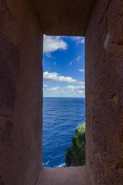 View of Sa Dragonera island in Mallorca (Spain) stock photo