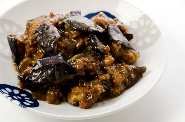 istock Stir-fried Eggplant and  Minced meat with Miso Sauce 1389199879