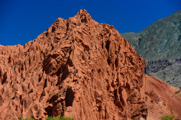 dust-covered lamppost at the Ouzoud waterfalls in Morocco's Atlas mountains; Ouzoud, Marocco