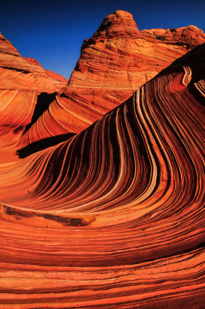 Sunrise on The Wave of Coyote Buttes stock photo