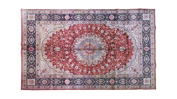 istock Oriental carpet isolated on white background 1389200955