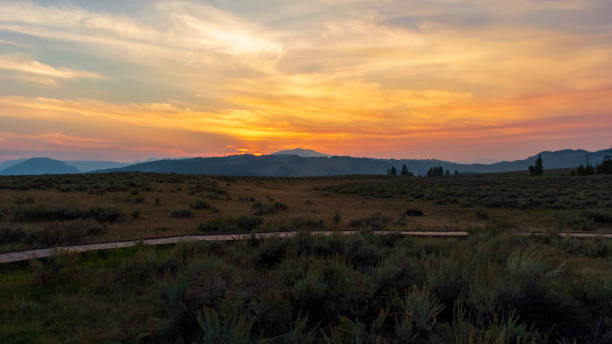 istock Sunset in Lamar Valley, Yellowstone National Park 1389201956