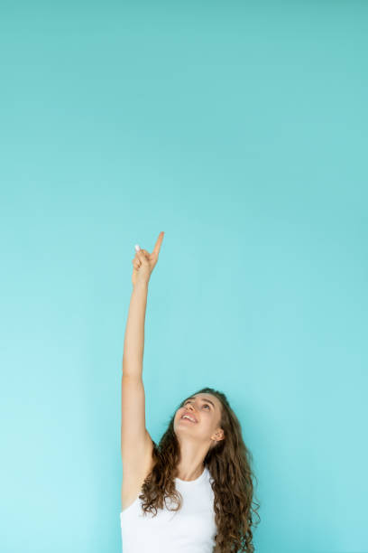 istock search information pointing woman direction notice 1389206379