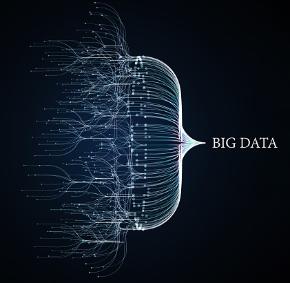 big data visualization digital data threads plot network