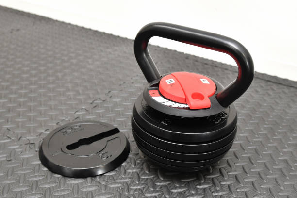 Kettlebell for strength training stock photo