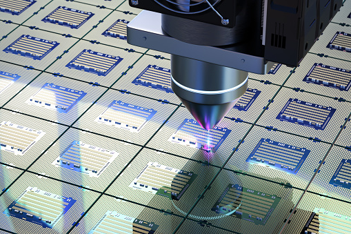 Semiconductor manufacturing with 3d rendering robotic arms with silicon wafers