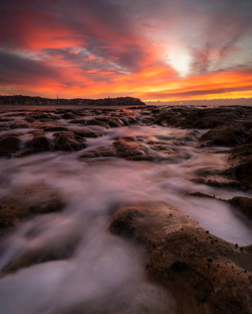 Bondi Beach Bondi Beach at sunrise, Sydney Australia bondi beach sunrise stock pictures, royalty-free photos & images